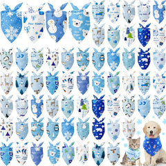 Sanwuta winter dog bandanas bulk blue pack for festive styling.