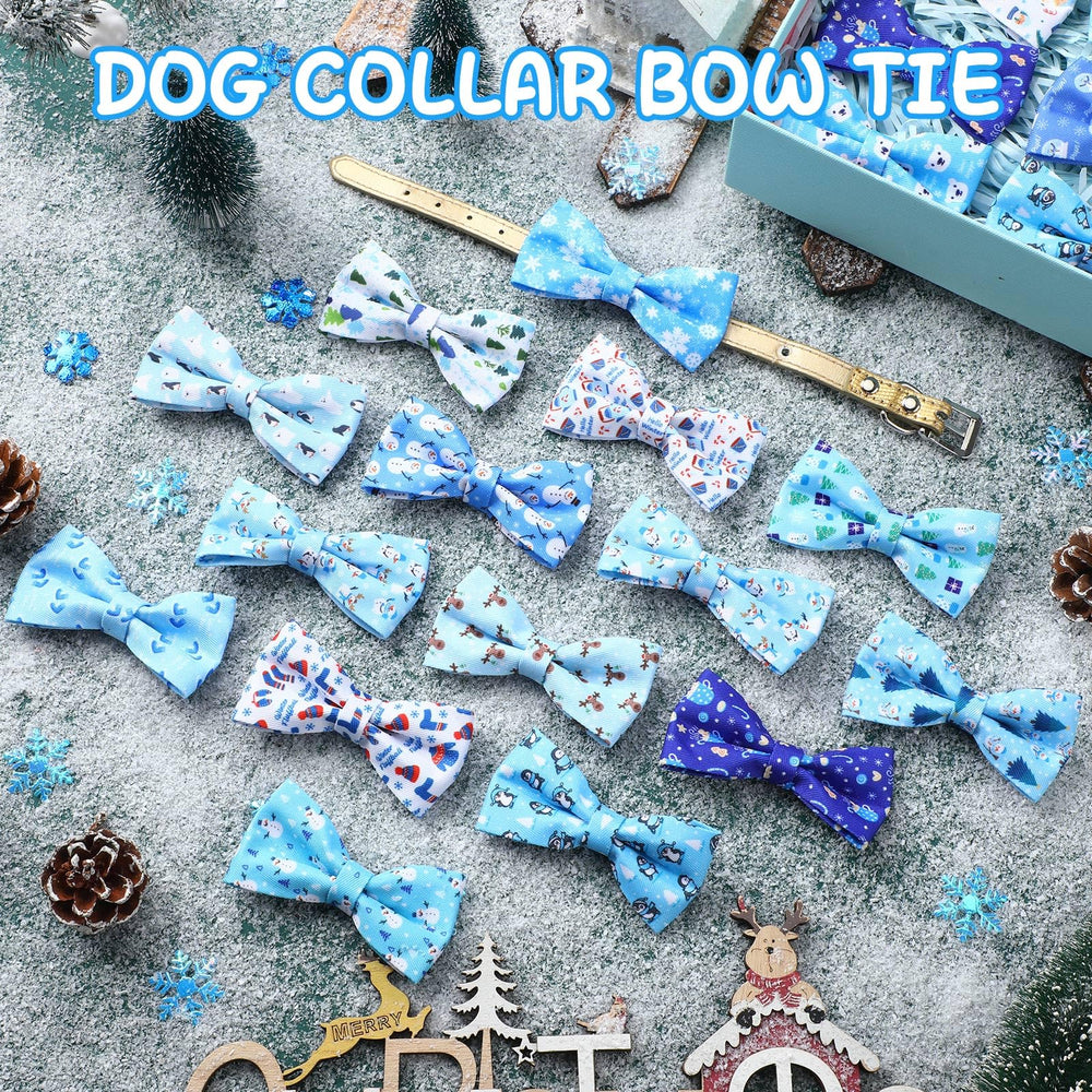 Sanwuta winter dog bow elastic backing fits most collars securely.