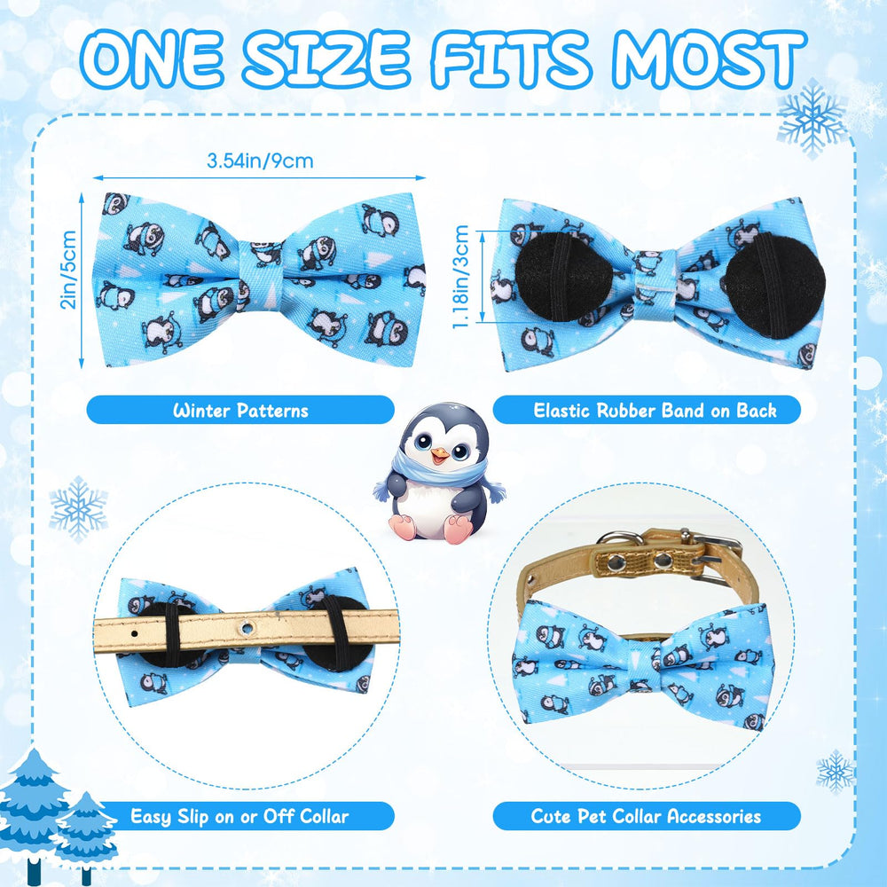 Sanwuta winter dog bow with snowman motif for Christmas events.