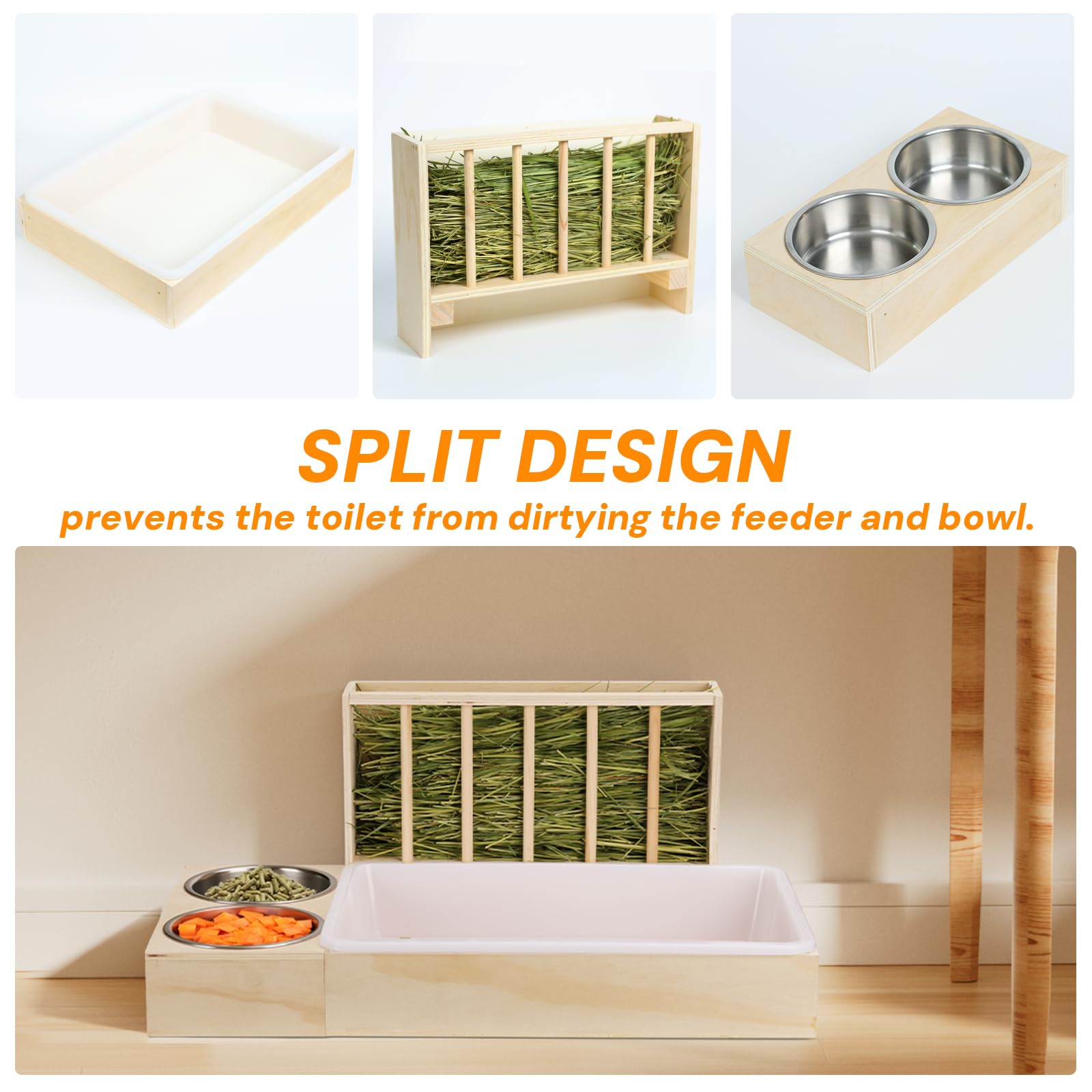 SANXHAMSTER upgraded hay capacity to reduce refills and keep pets fed