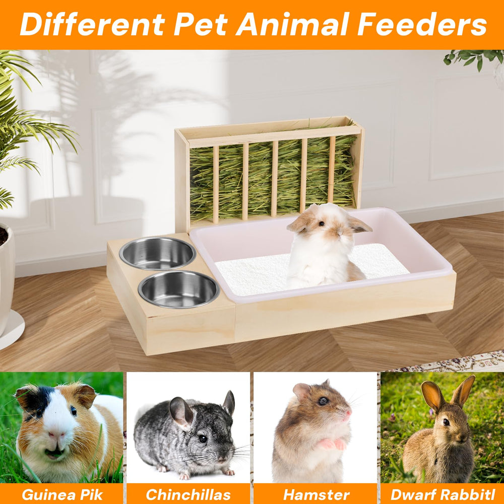 SANXHAMSTER versatile 3-in-1 setup, hay feeder, bed, or litter area