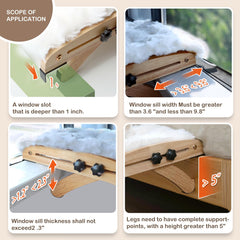 SAOCAIHUL 2in1-cat-bed-cushion demonstrates versatile lounging for naps and birdwatching.