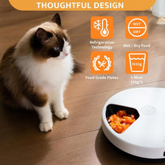 SAROSORA UBPET feeder five meal compartments for versatile daily portions