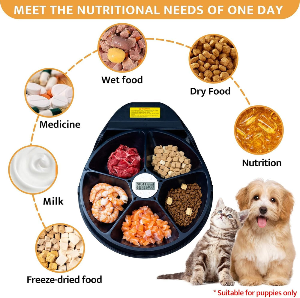 SAROSORA UBPET feeder cooling chamber illustrates temperature control for fresh meals