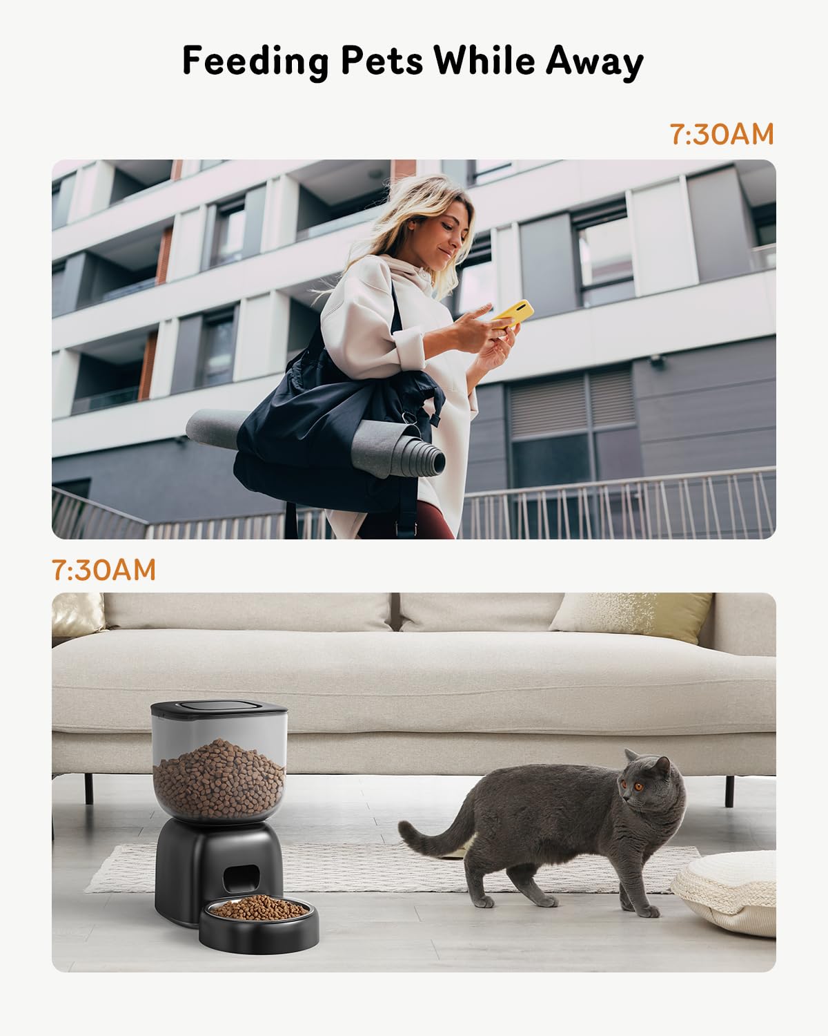 Sarpaws Automatic Feeder battery compartment emphasizes long-life power source.