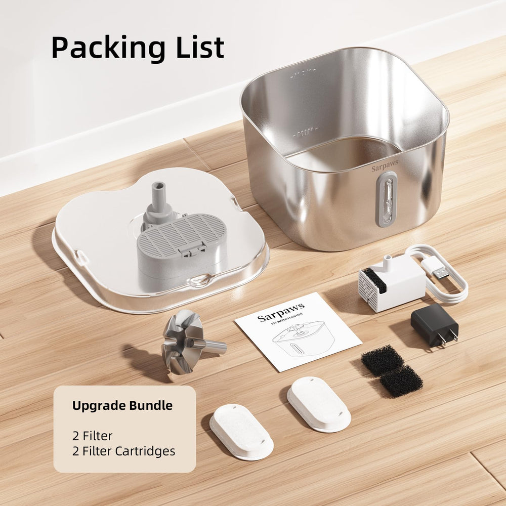 Sarpaws fountain in-use kitchen setup for convenient hydration