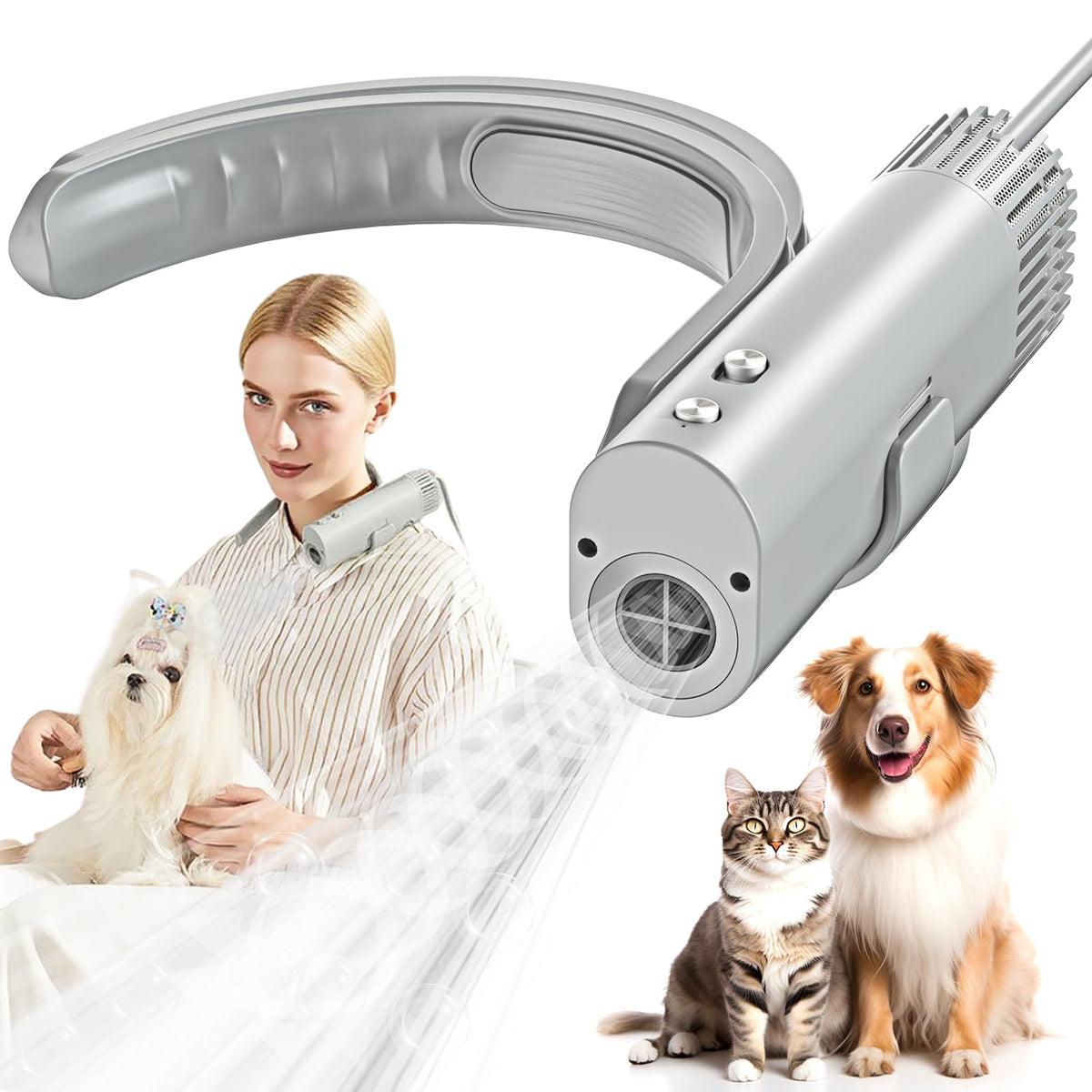 Savepe hands-free pet hair dryer compact design for quick on-the-go grooming.