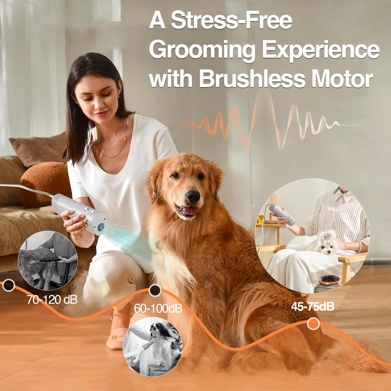 Savepe pet dryer quiet operation minimizes stress for noise-sensitive pets.