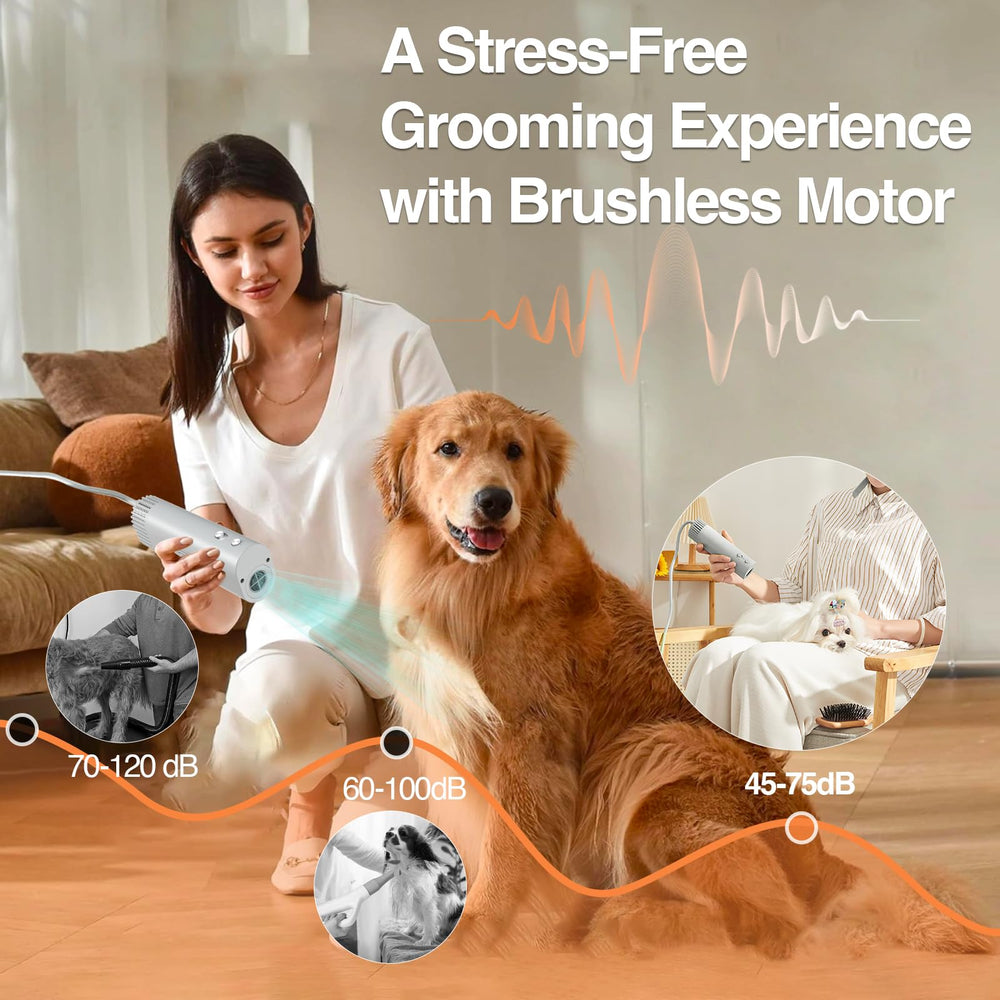 Savepe pet dryer quiet operation minimizes stress for noise-sensitive pets.