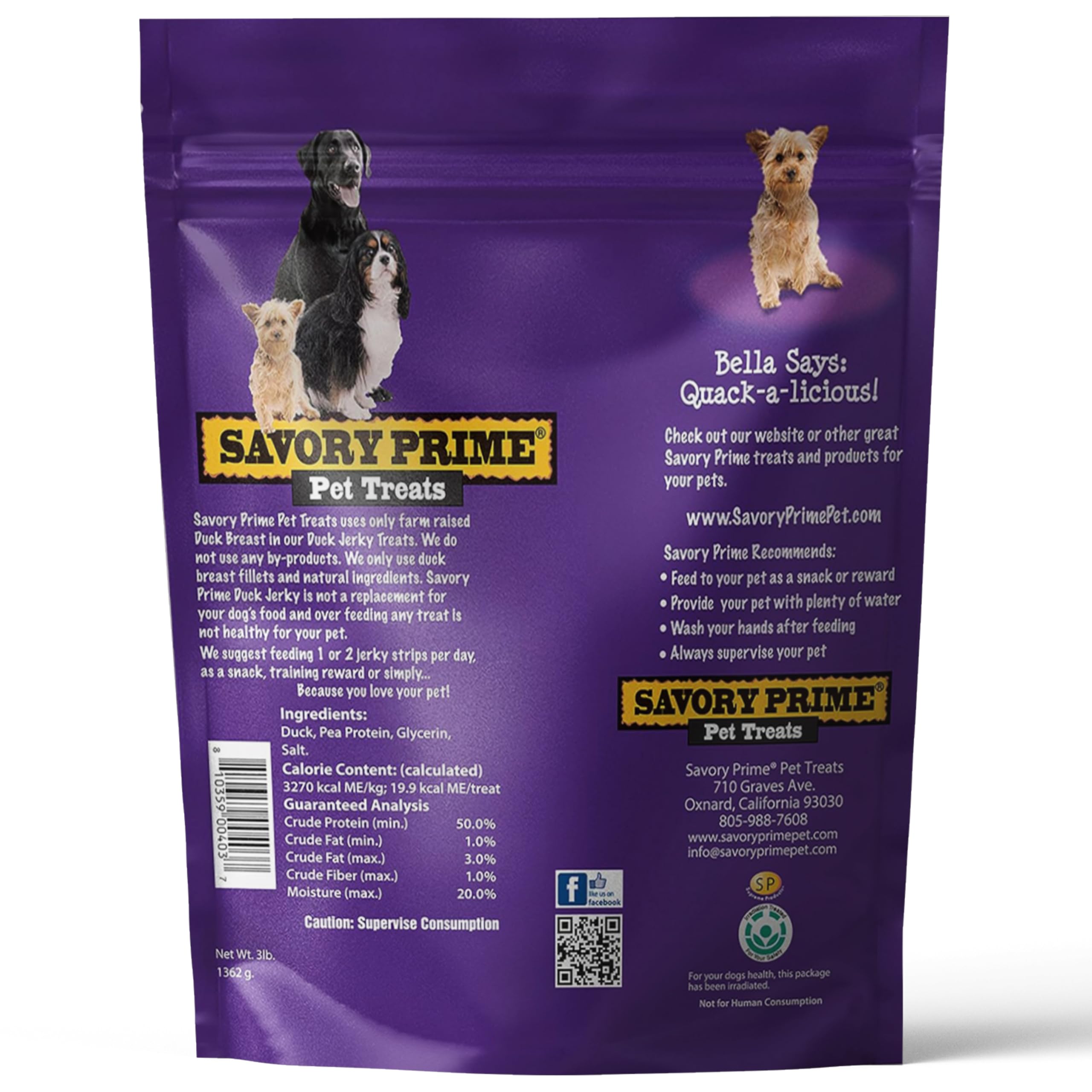 Savory Prime Duck Jerky dog delight serving ready to share