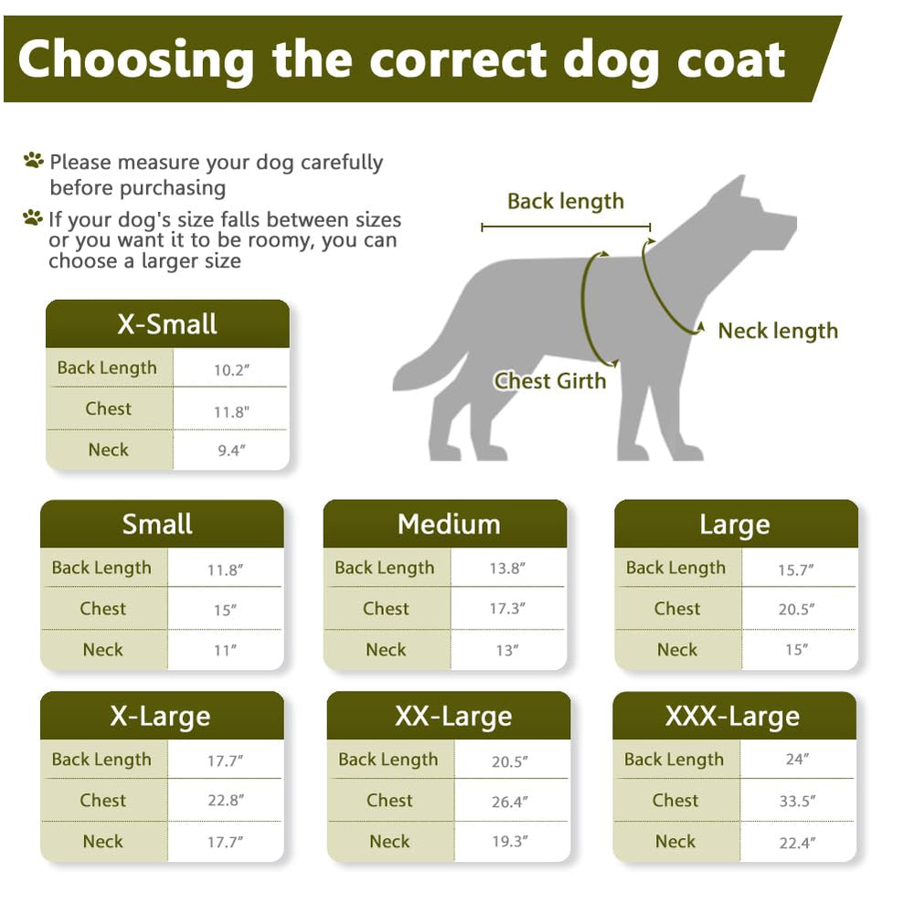 SAWMONG dog coat with elastic edges at bottom and legs for snug fit