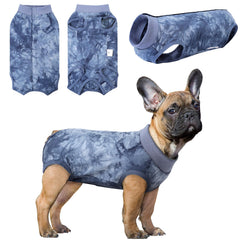 SAWMONG Recovery Suit on a dog, full-body protection after surgery
