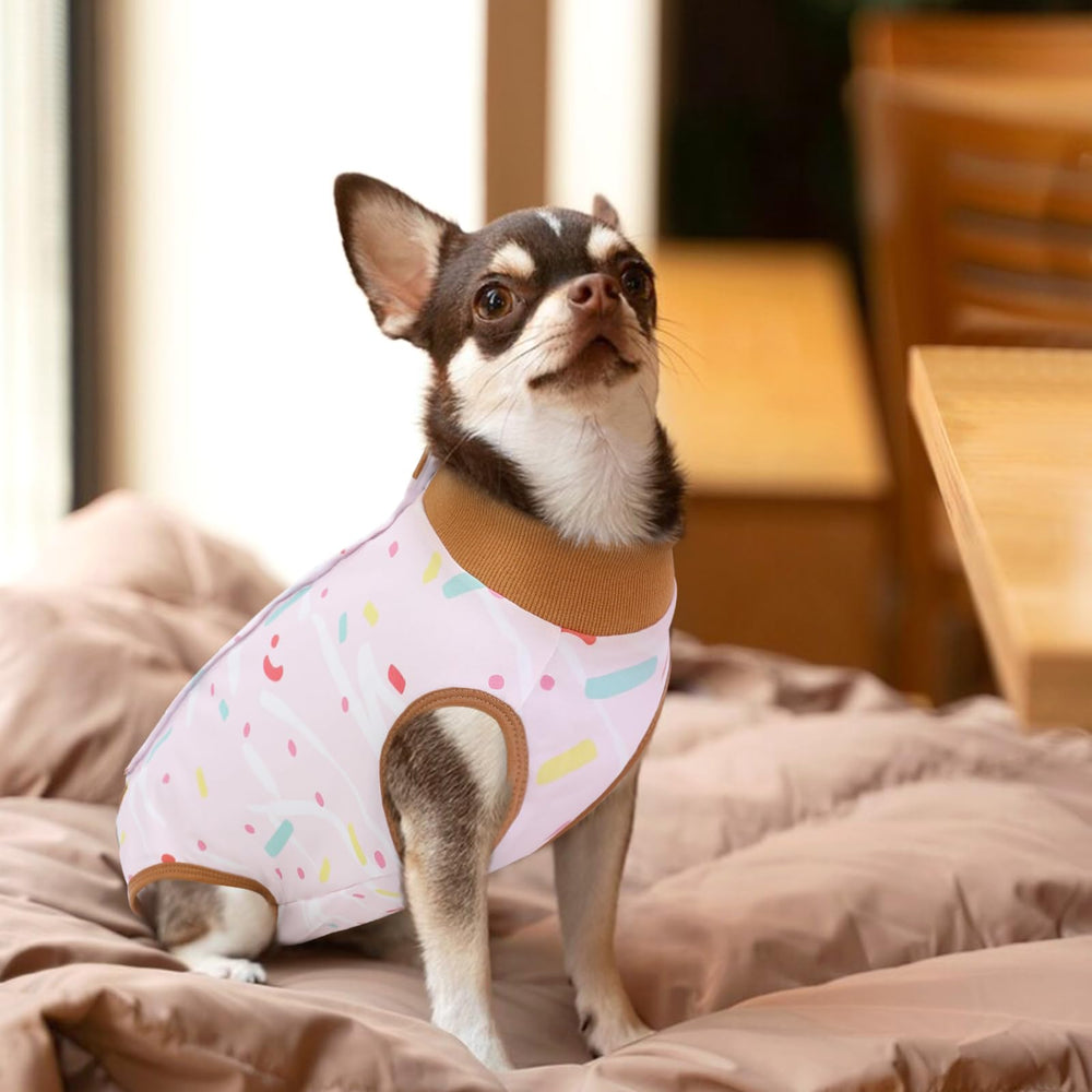 SAWMONG dog-pajamas-use recovery-suit doubles as comfy sleepwear.