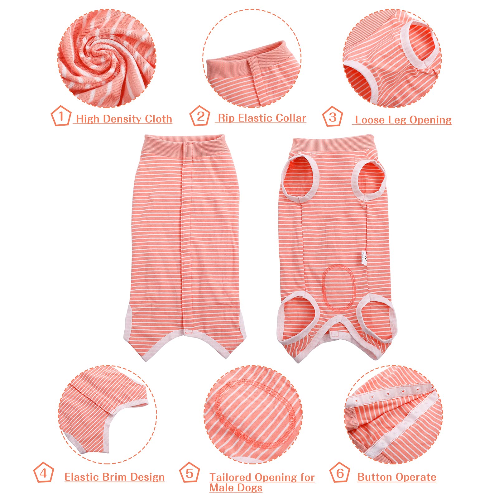 SAWMONG recovery suit pink XXX-Large close-up breathable fabric for comfort.