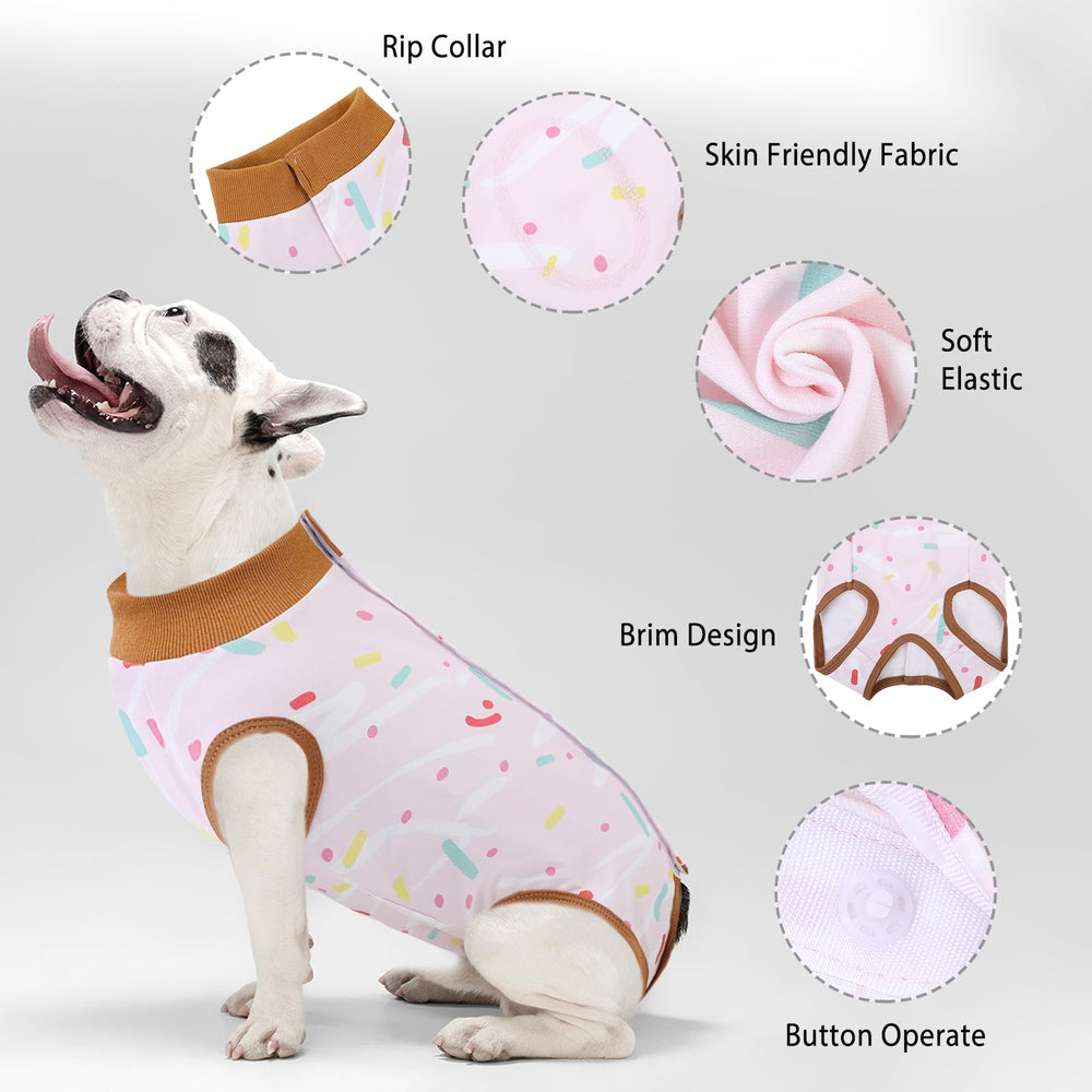 SAWMONG recovery suit full-body design worn by dog demonstrates E-collar alternative