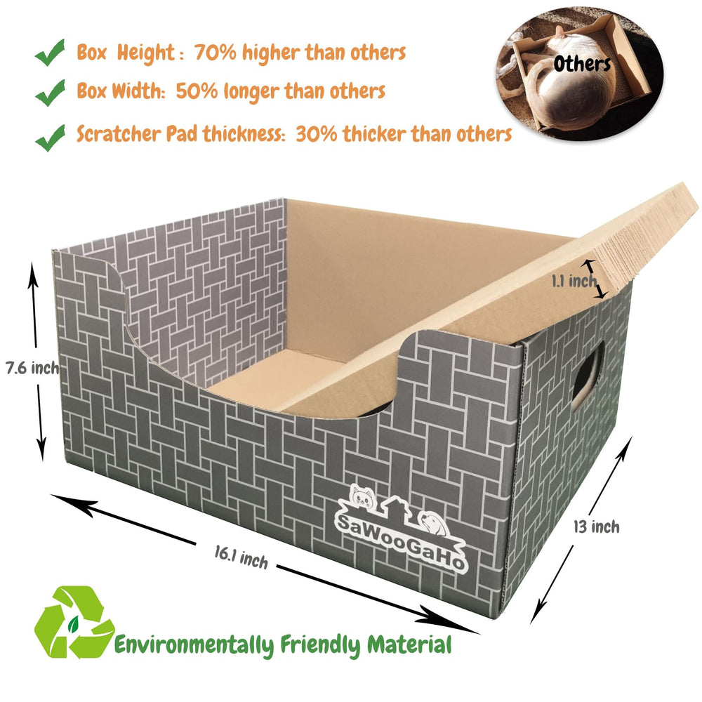 SAWOOGAHO cat playing in box demonstrates engaging indoor cat play