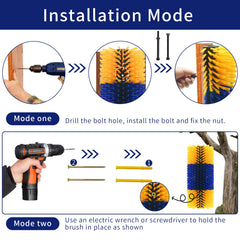 Sayutie livestock scratching brush-bristles illustrate dense, moderate coverage for grooming