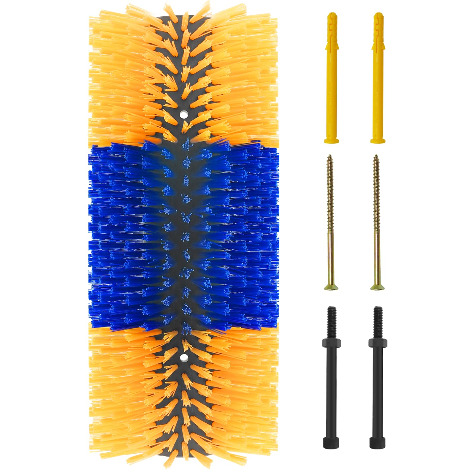 Sayutie livestock scratching brush front view for durable grooming in barns.
