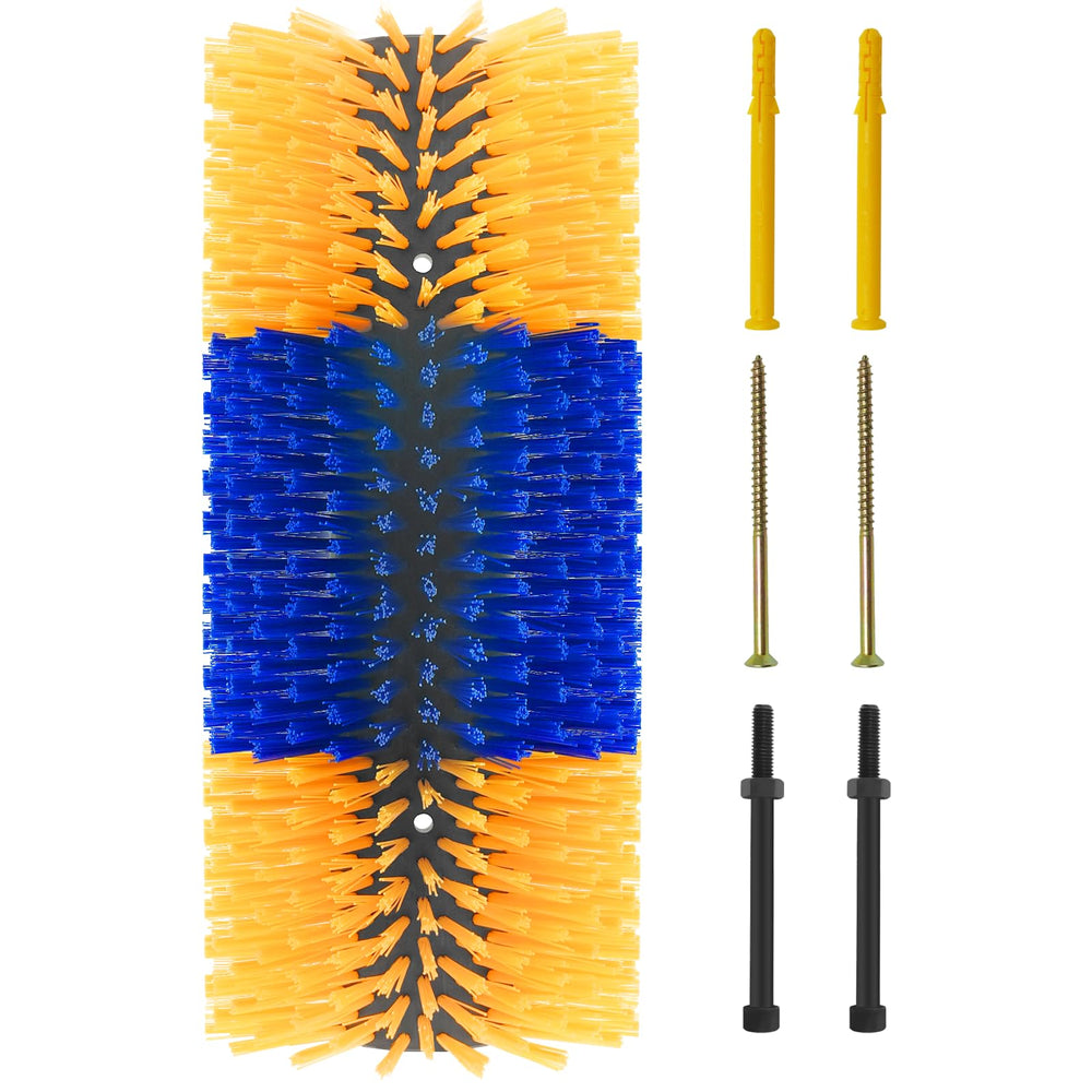 Sayutie livestock scratching brush front view for durable grooming in barns.