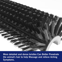 Sayutie Livestock Scratching Brush mounted setup demonstrates easy installation on a barn or corral.