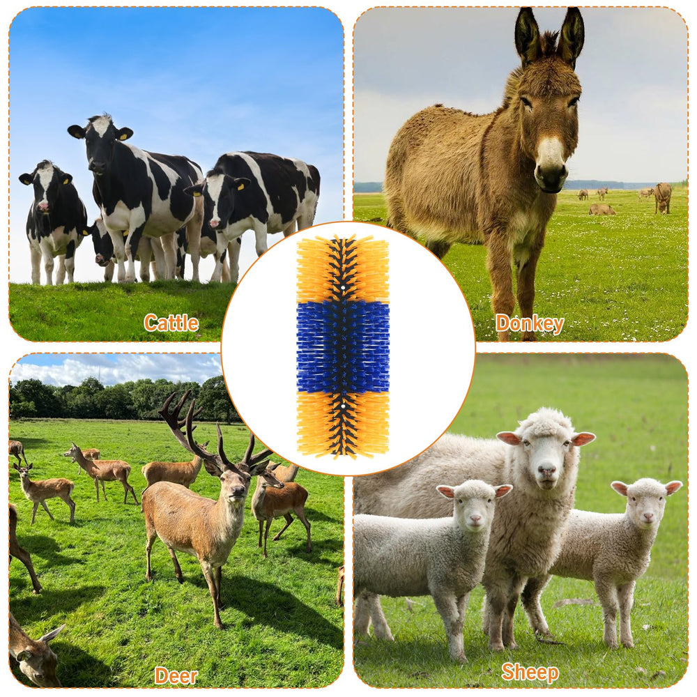 Sayutie livestock scratching brush-size demonstrates 17.2 by 7.56 inch comfortable grooming area