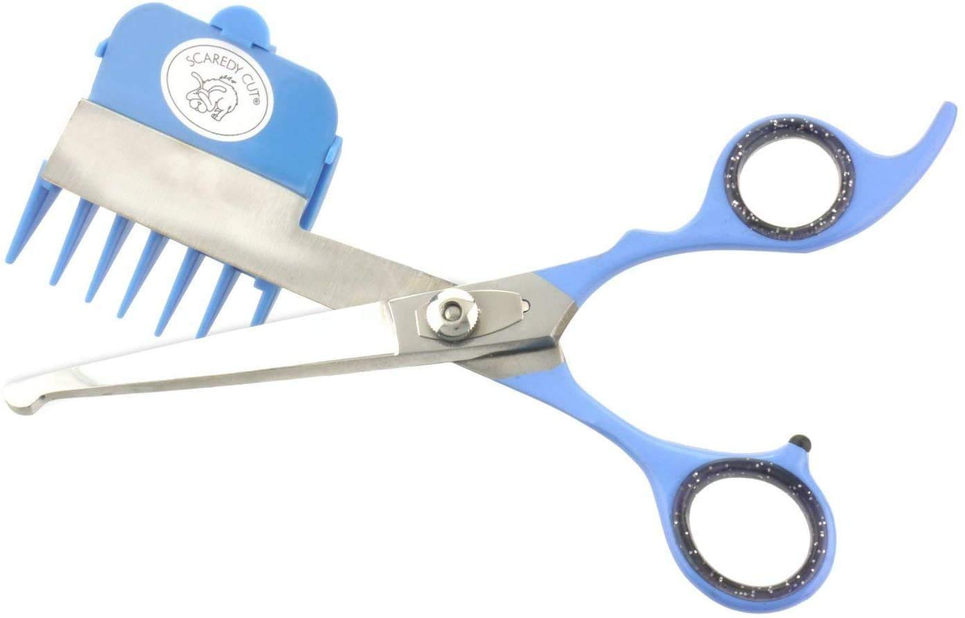 Scaredy Cut blue clipper attachments and combs