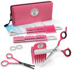 Scaredy Cut pink right-handed design fits comfortably for precise grooming