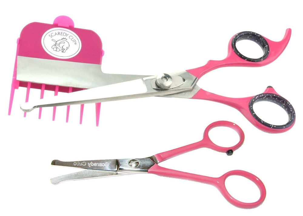 Scaredy Cut No Buzz dog clippers pink with silent operation for calm grooming