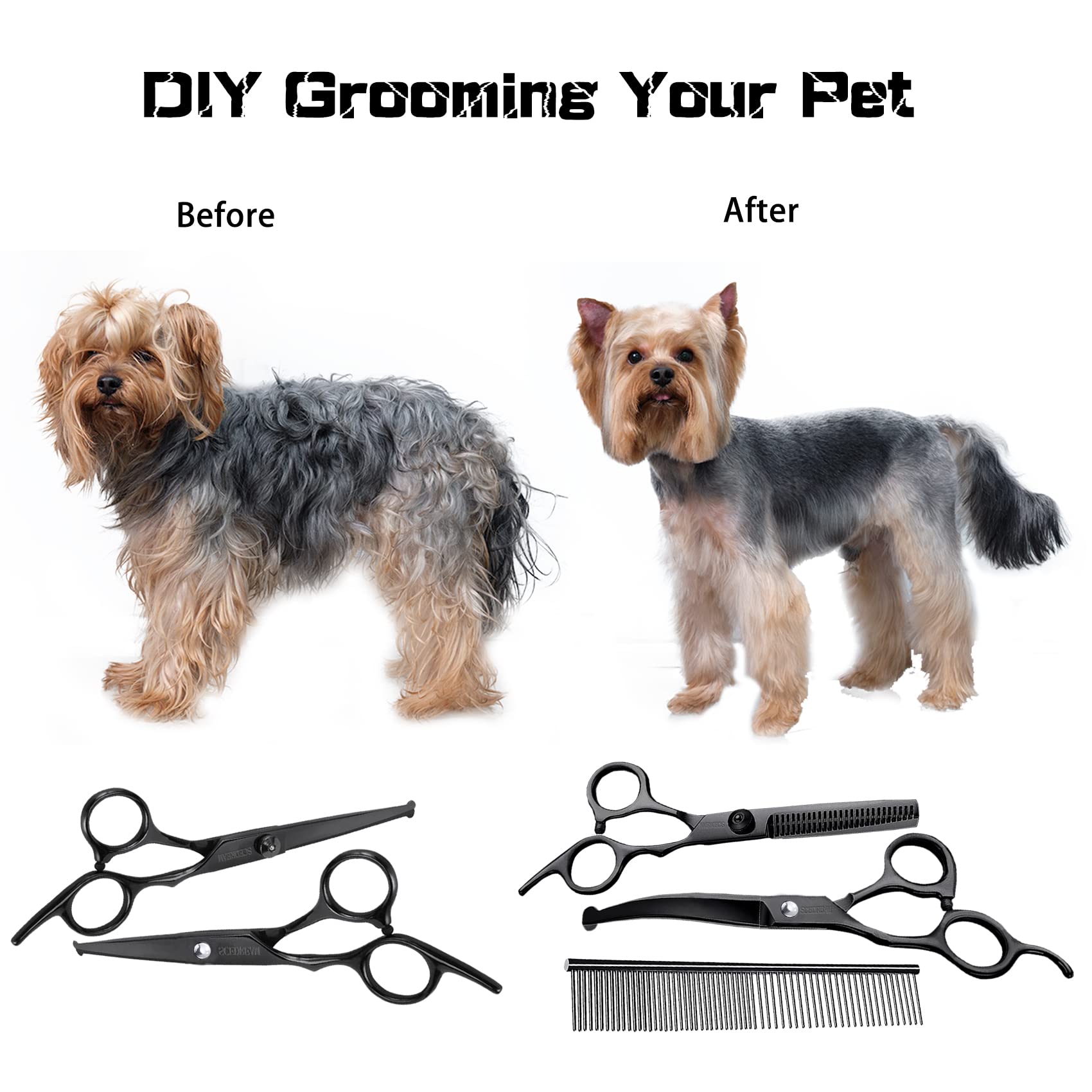 SCEDREAM grooming kit in use with calm dog for at-home grooming convenience