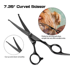 SCEDREAM straight blade scissors close-up for precise facial fur trimming