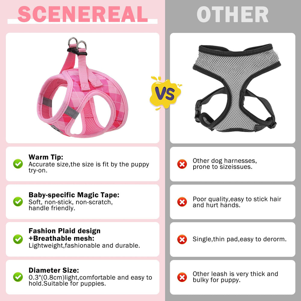 SCENEREAL 5ft leash with swivel hook and double D-rings for secure control.