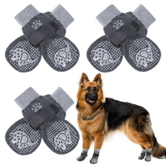 SCENEREAL anti-slip dog socks with traction pattern for safer indoor floors.