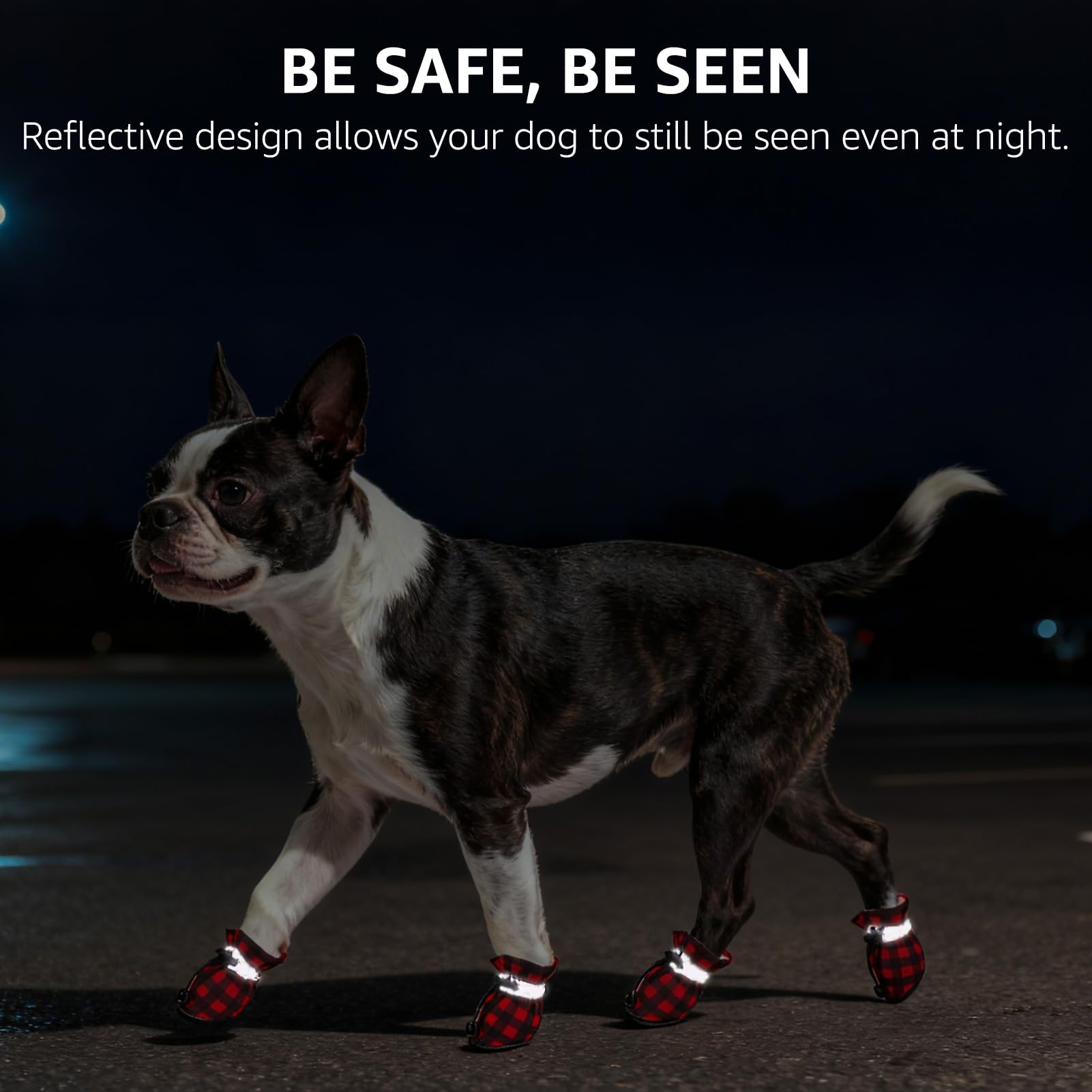 SCENEREAL adjustable-drawstring dog boots ensure secure fit during play.