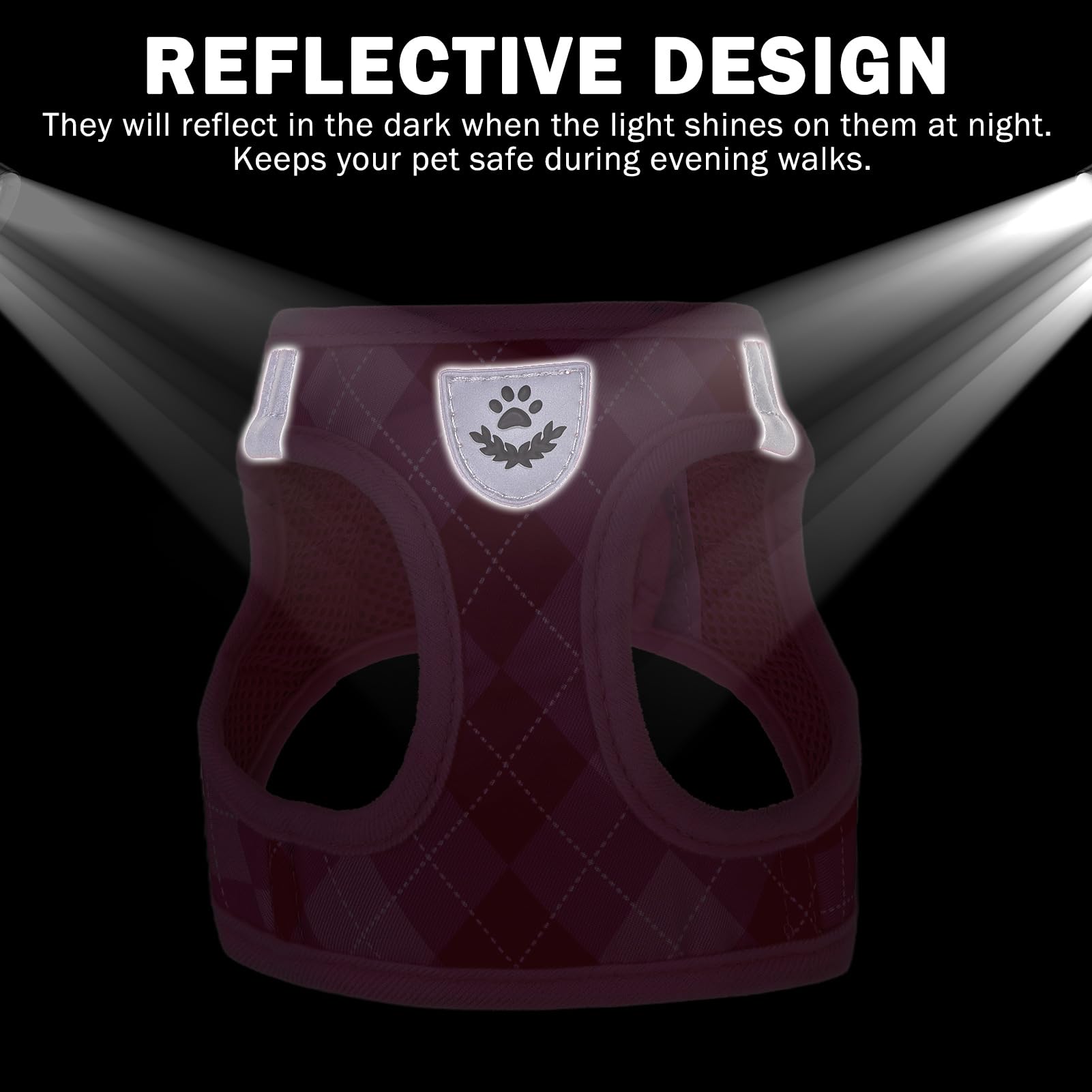 SCENEREAL breathable air-mesh four-seasons harness keeps pets comfortable.