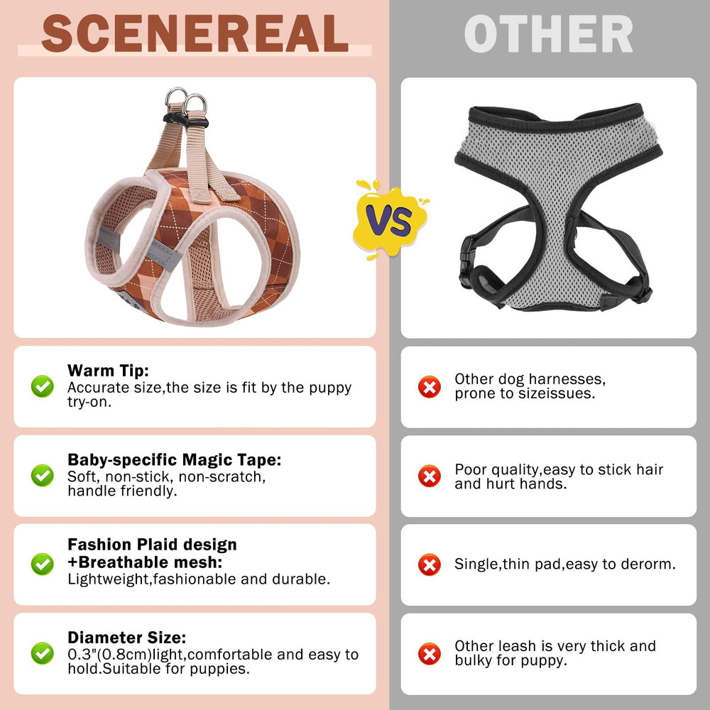 SCENEREAL all-in-one harness, collar, and leash packaging for easy setup