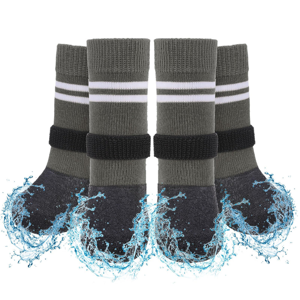 SCENEREAL anti-slip dog boots front view improves traction on slick floors