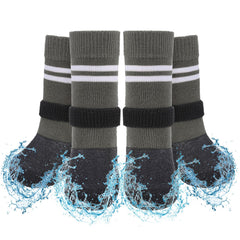SCENEREAL anti-slip dog boots front view improves traction on slick floors