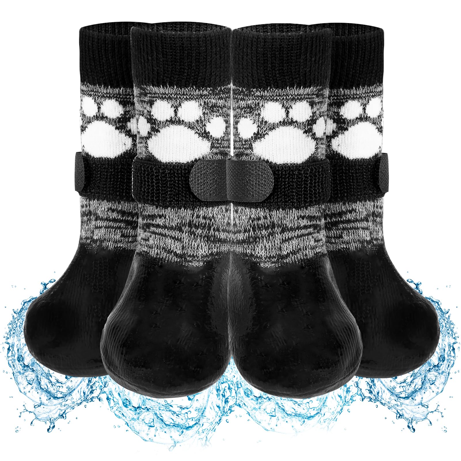 SCENEREAL anti-slip dog boots with six-pack design for reliable traction.
