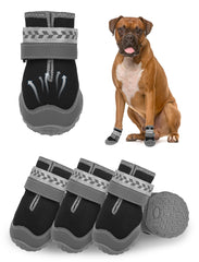 SCENEREAL anti-slip dog shoes with non-slip soles for confident outdoor traction on trails.