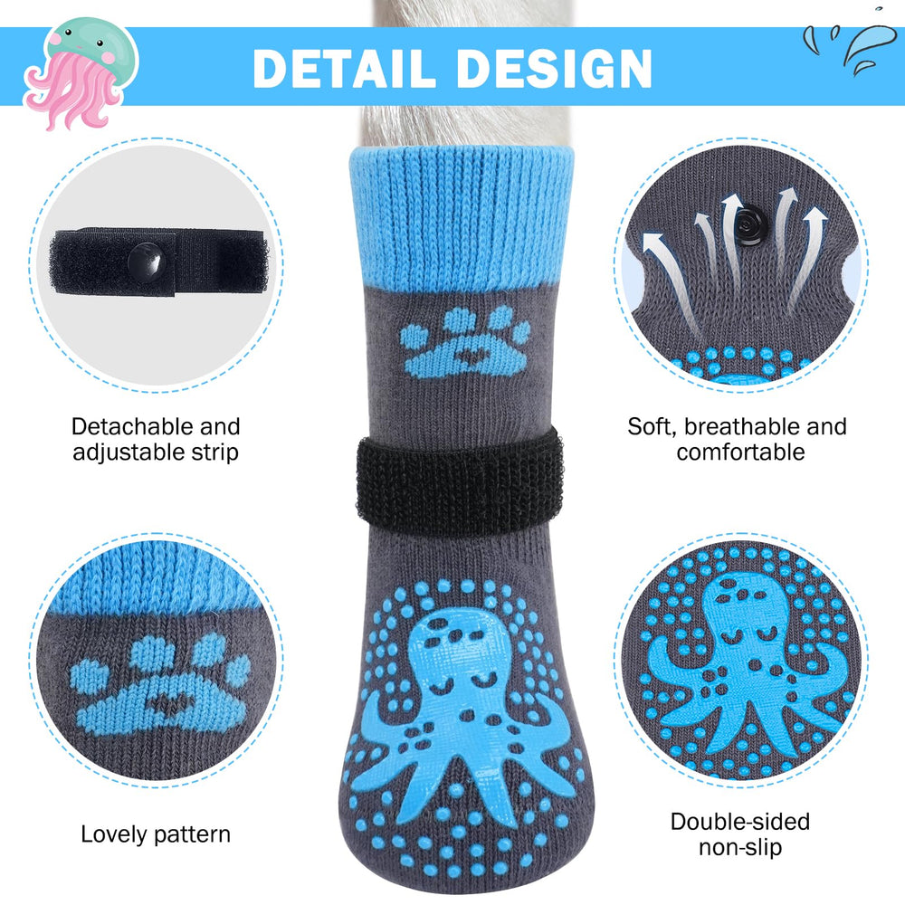 SCENEREAL socks shown with adjustable straps to prevent slips.