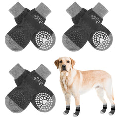 SCENEREAL anti-slip dog socks close-up showing grip texture for secure indoor walks