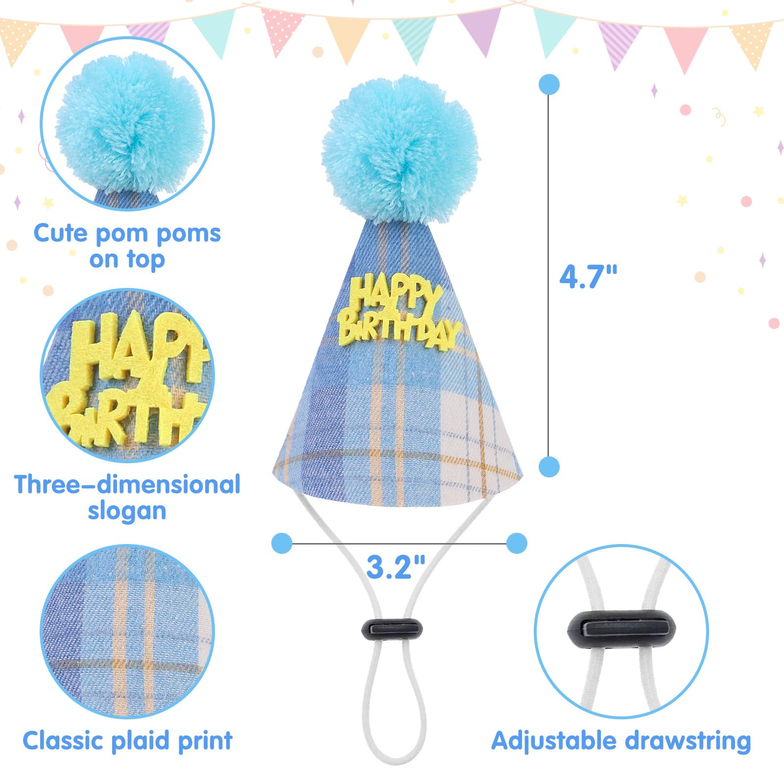 SCENEREAL blue balloons to decorate a dog birthday celebration