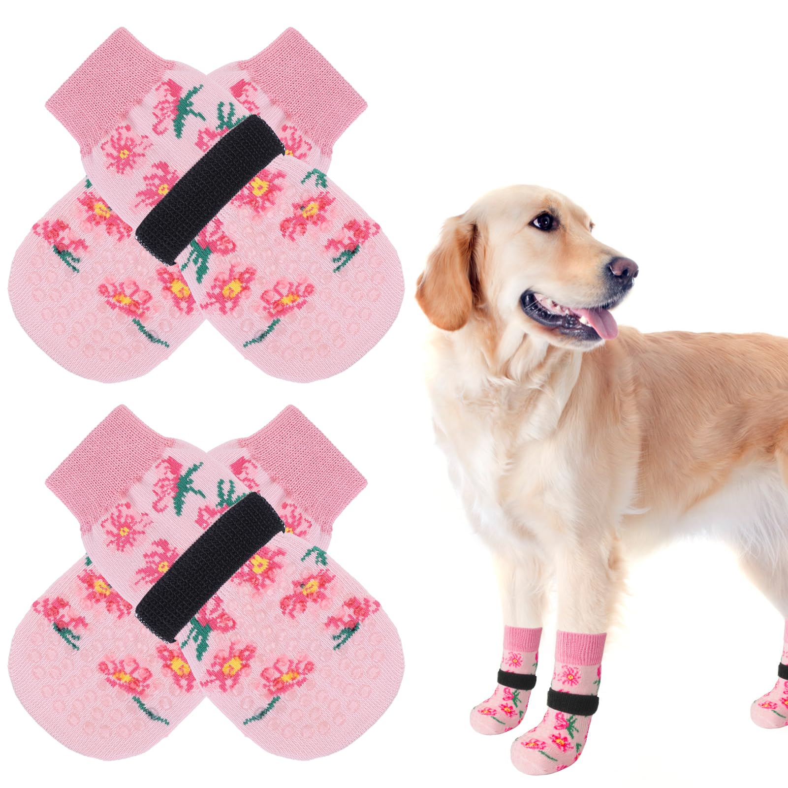 SCENEREAL calcetines antideslizantes para perros mejoran la tracción sobre suelos de madera