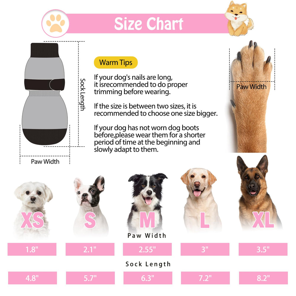 SCENEREAL calcetines para perros, suela antideslizante para suelos lisos y seguros.
