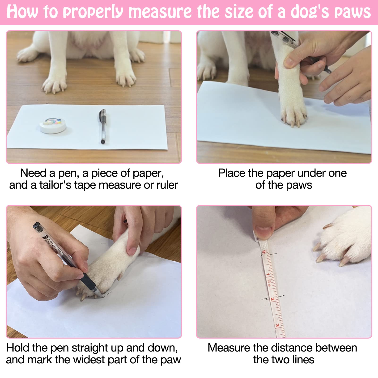 SCENEREAL juego de calcetines para perros, protegen patas en uso diario.