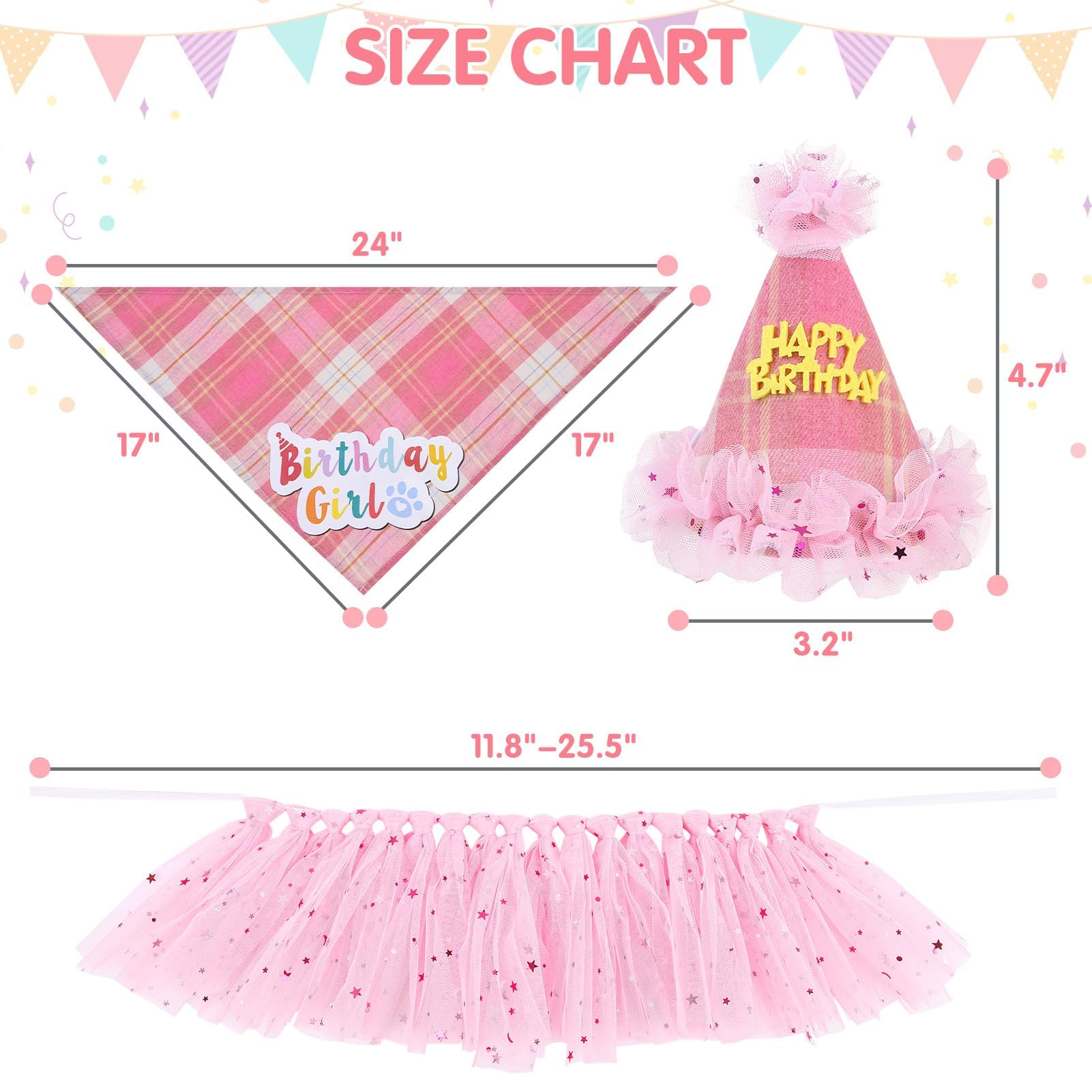 SCENEREAL dog birthday hat with adjustable buckle for easy wear