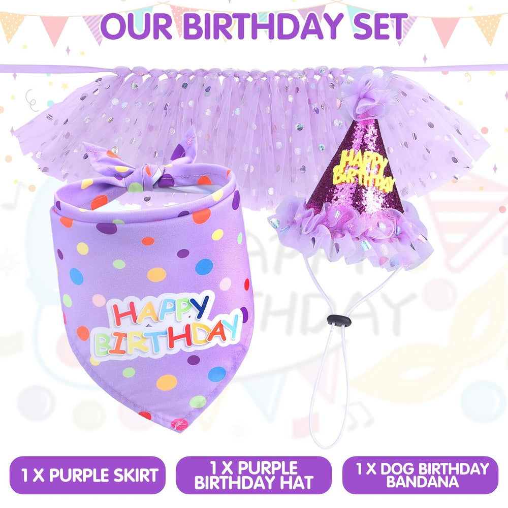 SCENEREAL dog birthday skirt offers adjustable waist for comfy princess style