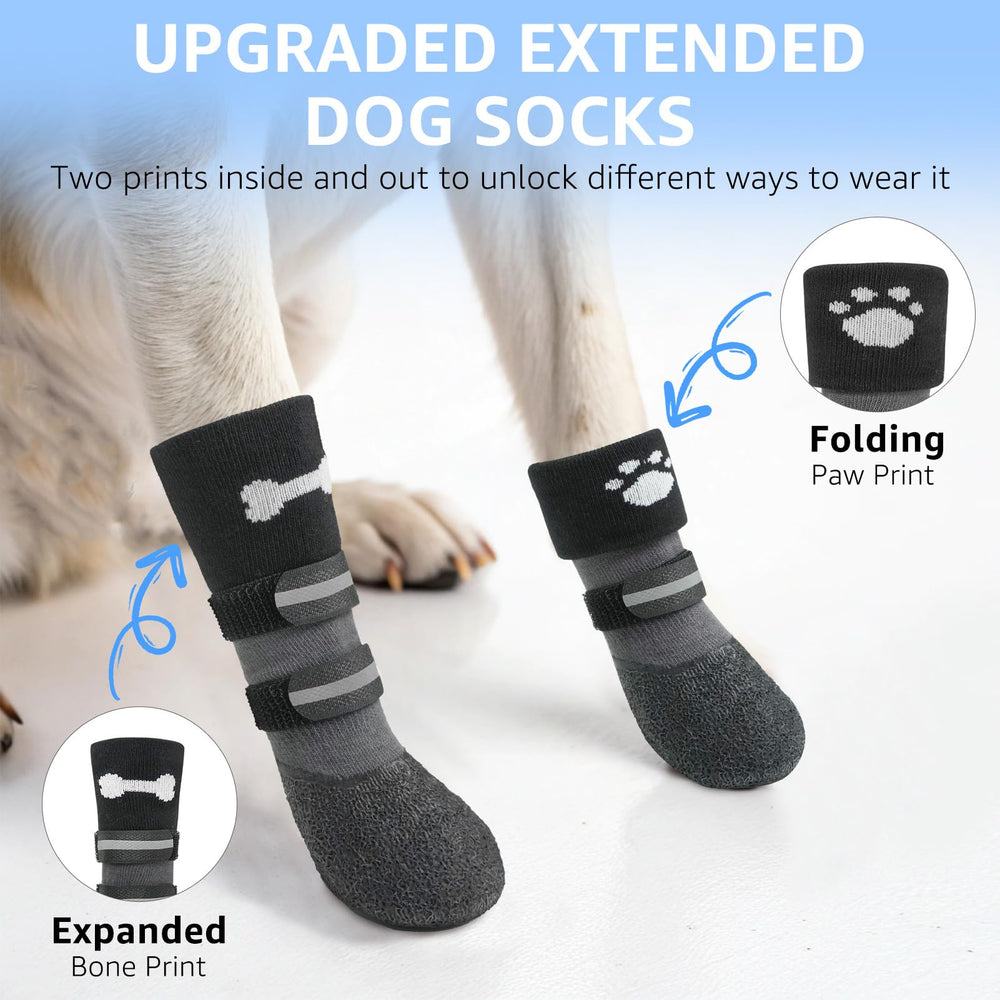 SCENEREAL dog boots with reflective strips for nighttime visibility