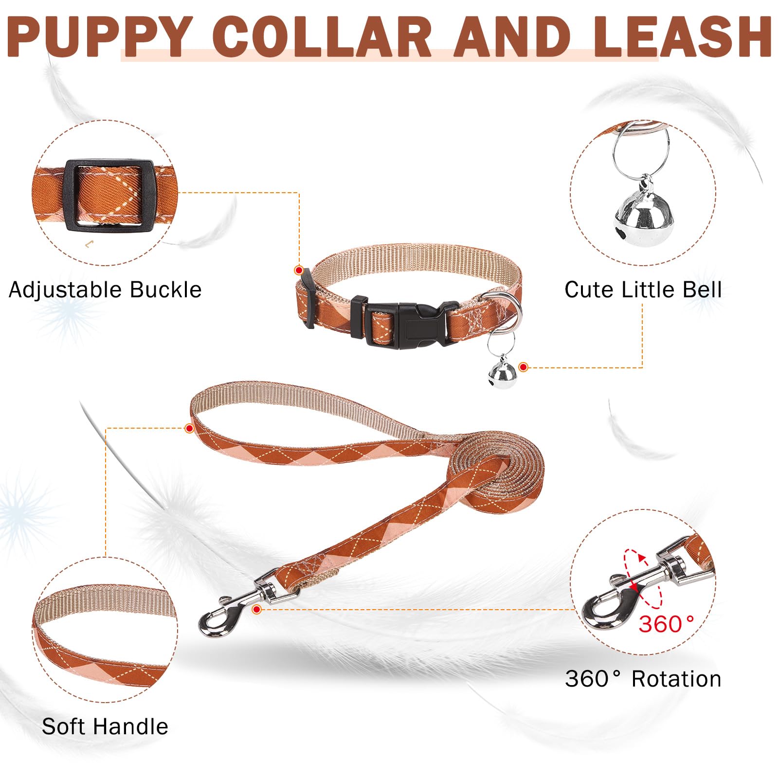 SCENEREAL dog collar with bell for audible walking cues