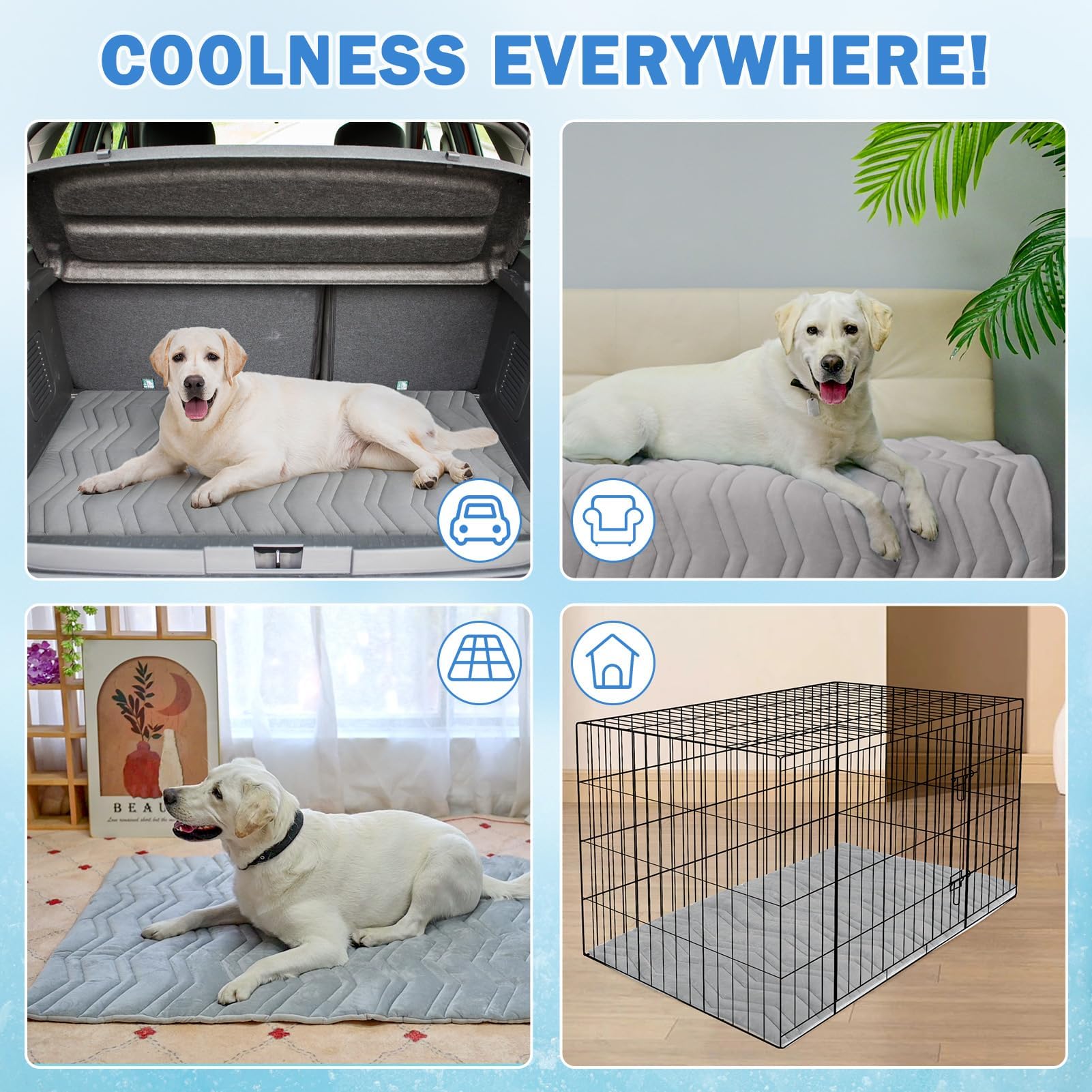SCENEREAL dog cooling mat machine-wash friendly for easy cleaning
